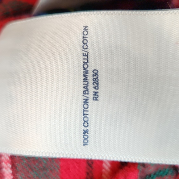 Lands' End Plaid Red & Green Flannel Shirt Mens XL - Picture 9 of 9